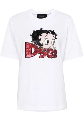 DSQUARED2 Betty Boop cotton T-shirt - White