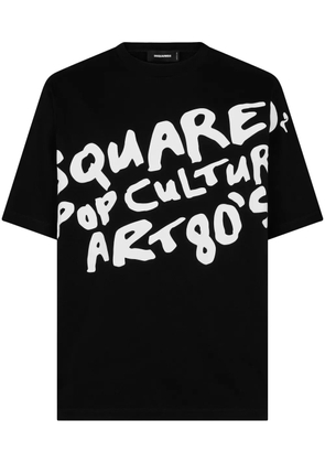 DSQUARED2 slogan-print cotton T-shirt - Black