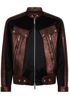 DSQUARED2 metallic panelled bomber jacket - Brown