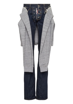 DSQUARED2 layered cotton denim jeans - Blue