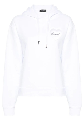 DSQUARED2 Cool Fit cotton hoodie - White