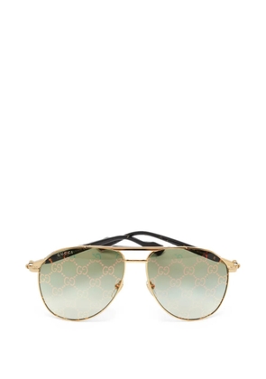 Gucci Pre-Owned pilot-frame sunglasses - Black