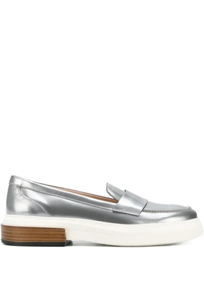Tod's 40mm leather loafers - Silver