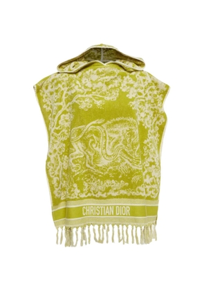 Christian Dior Pre-Owned Toile de Jouy terry poncho - Green