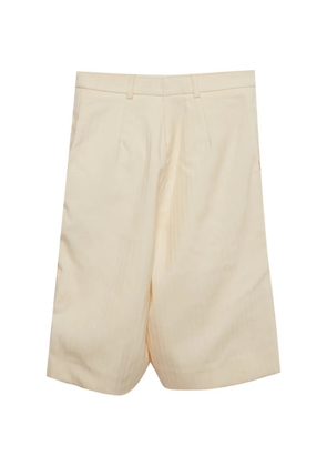 Saint Laurent Pre-Owned striped tailored shorts - Neutrals