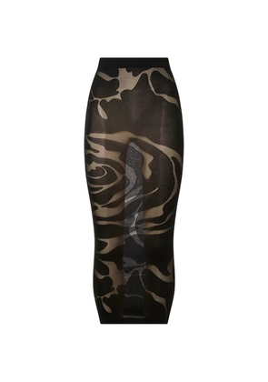 Wolford Rose Shadow fitted midi skirt - Black