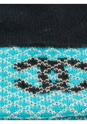 CHANEL Pre-Owned CC-motif knit beanie hat - Black