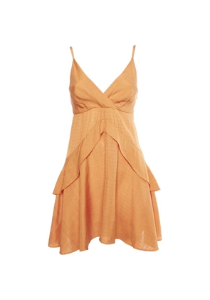SANDRO Gisele ruffle mini dress - Orange
