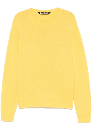 Palm Angels curved logo sweater - Yellow