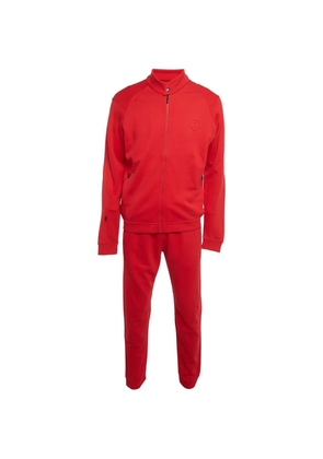 Zegna logo-embossed tracksuit - Red