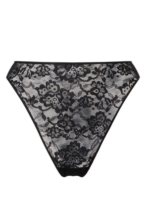 Oséree floral-lace high waisted briefs - Black