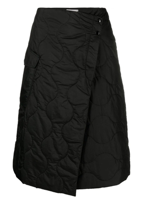 Woolrich quilted-finish wrap skirt - Black