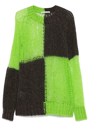 Acne Studios check-pattern sweater - Green