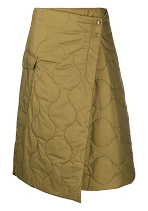 Woolrich quilted wrap skirt - Green