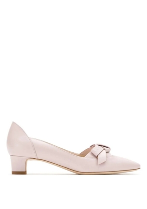Tod's bow cut-out leather pumps - Pink