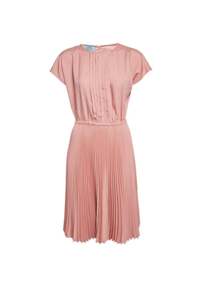 Prada Pre-Owned pleated midi dress - Pink