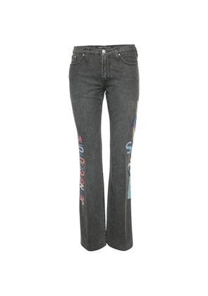 Versace Jeans Couture logo-embroidered jeans - Grey
