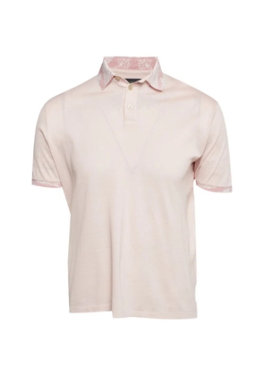 Etro Pre-Owned patterned-trim polo T-shirt - Pink