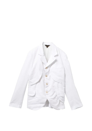 Comme Des Garçons notched lapels buttoned jacket - White