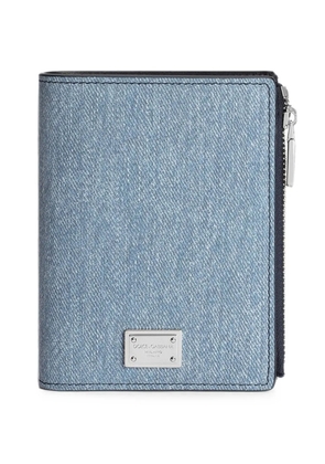 Dolce & Gabbana wallet in denim nubuck - Blue