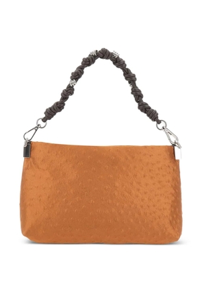 GIANNI CHIARINI Fanny ostrich-effect shoulder bag - Orange