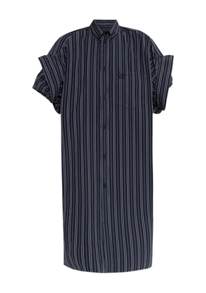 Balenciaga striped shirt dress - Blue