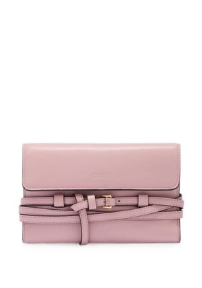 Moschino buckled-detail leather wallet - Pink