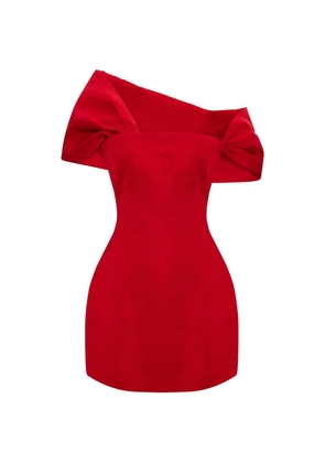 OCCLEUS Caroline one-shoulder ruffled mini dress - Red