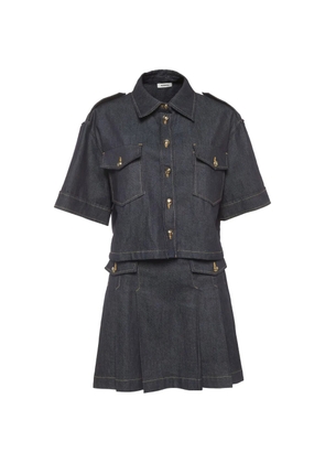 SANDRO cropped mini skirt set - Blue