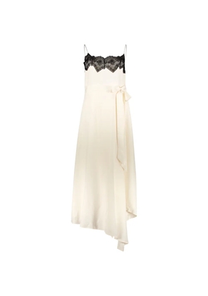 Ellery lace-trim sleeveless asymmetric maxi dress - White