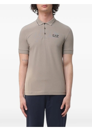 Ea7 Emporio Armani logo-print short-sleeve polo shirt - Neutrals