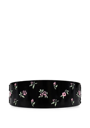 YVMIN x Shushutong floral-print headband - Black
