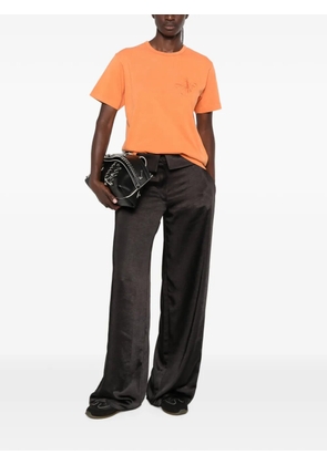 JW Anderson Anchor-embroidered T-shirt - Orange
