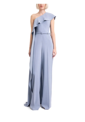 Gemy Maalouf one-shoulder ruffled jumpsuit - Blue