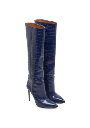 Paris Texas Indaco croc-embossed leather boots - Blue