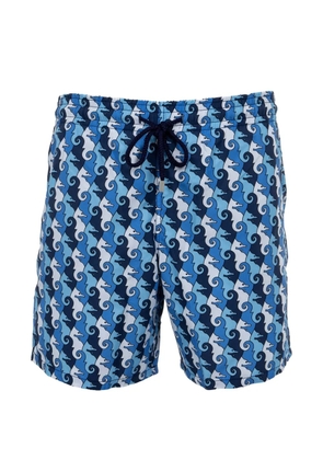 Mary Katrantzou seahorse-print swim shorts - Blue