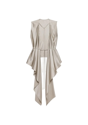 Helmut Lang draped-scarf sleeveless top - Green
