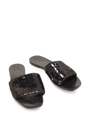 Tory Burch sequin-embellished slides - Black