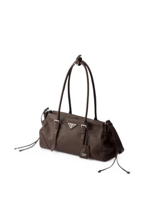Prada Bonnie medium antiqued leather tote bag - Brown