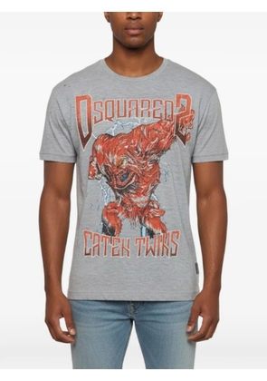 DSQUARED2 Monster graphic-print distressed T-shirt - Grey