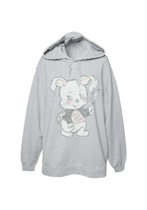Moschino Pre-Owned bunny-print hoodie - Grey