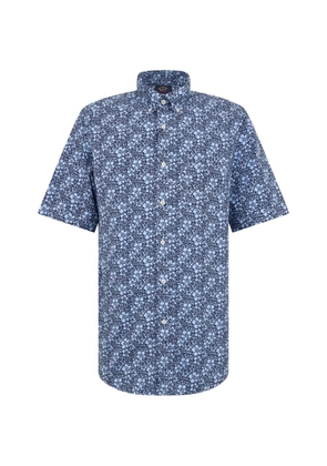 Paul & Shark floral-print short-sleeve shirt - Blue