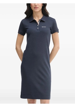 Barbour logo-embroidered mini dress - Blue