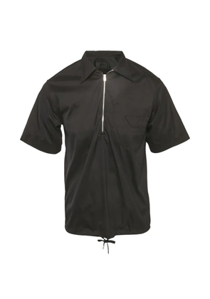 Prada Pre-Owned zip-up short-sleeved shirt - Black