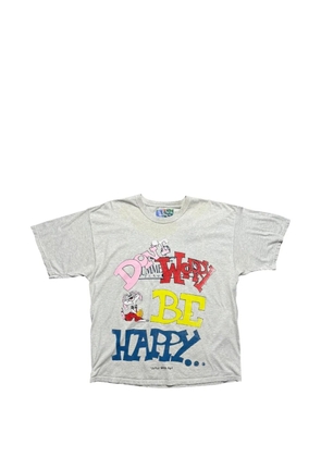 Better with Age Don't Worry Be Happy graphic-print T-shirt - Grey