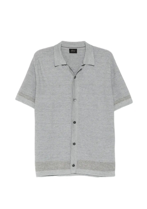 Brioni waffle-knit short-sleeve shirt - Grey