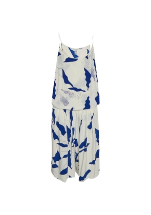 Diane Von Furstenberg Vintage abstract-print silk jumpsuit - White