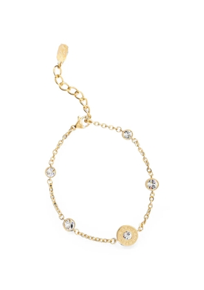 Karl Lagerfeld crystal-embellished logo-engraved bracelet - Gold