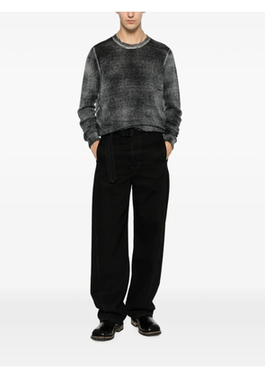 Avant Toi acid-wash distressed-effect sweater - Grey