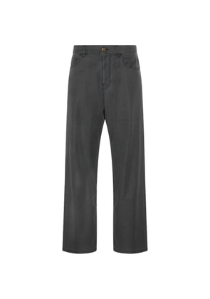 Miu Miu logo-embroidered jeans - Grey